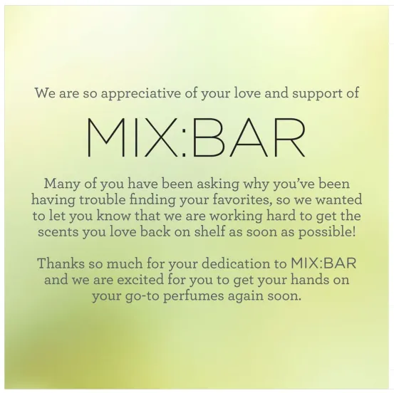 Discontinued MixBar Perfumes